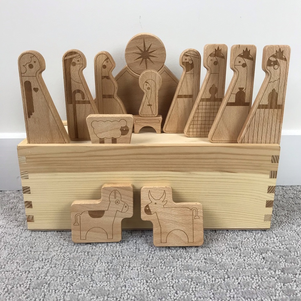 My Mini Fam wooden nativity‎ set